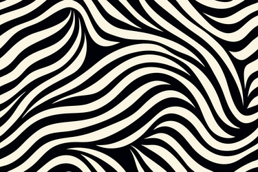 abstract zebra stripes pattern in black and white vector image
