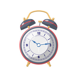 alarm clock flat shiny and clean icon design vector image