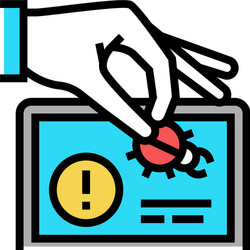 debug fixing color icon vector image