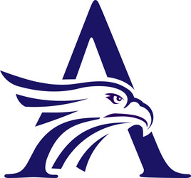 Eagle Head Initial A Logo Vector Image