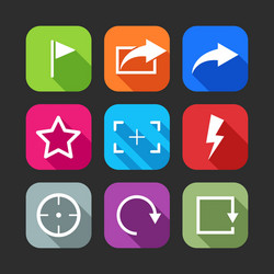 flat icons for web and mobile applications vector image