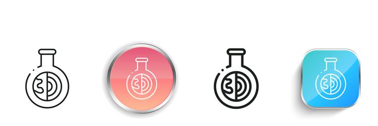 geology icon thin linear regular and button style vector image
