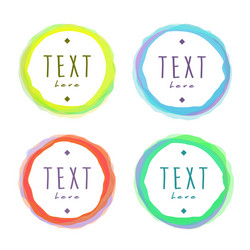 isolated framing circles with sample text drawn vector