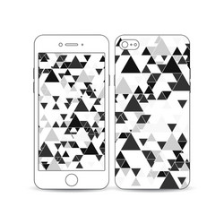 mobile smartphone with an example of the screen vector image