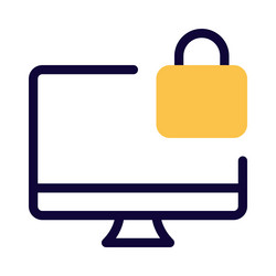 preventing unwanted access with desktop lock vector image