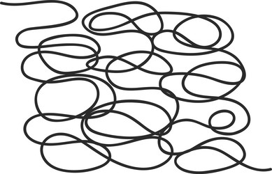 tangled lines chaos scribbles messy squiggles vector image