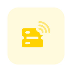 wireless data sharing through cloud server vector image