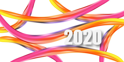 2020 new year on background a colorful vector image