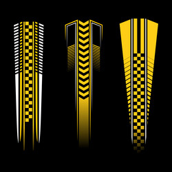 angled yellow checkered patterns vertical vector image