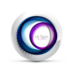 Digital techno sphere web banner button or icon vector