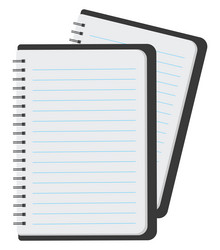 empty notebook on a white background vector image