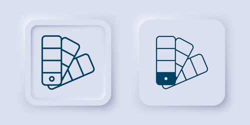 filled and outline color palette guide icon vector image