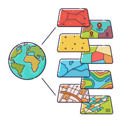 GIS Data Layers Spatial Analysis vector image