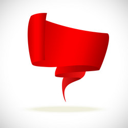 insulated on white background red banner for text vector image