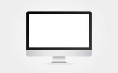 monitor mockup computer display template isolated vector image
