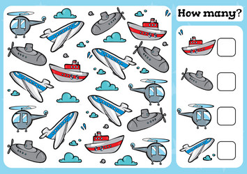 Preschool Counting Game - Learn to Count vector image
