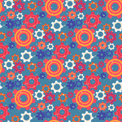 seamless pattern with colorful gears and cogwheels vector