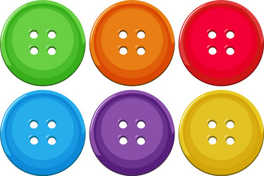 set of colorful buttons vector image