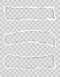 torn paper edge for design with transparent space vector image