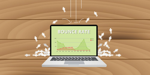 Website Analytics - Bounce Rate vector image