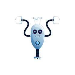 artificial intelligence robot with antenna on head vector image