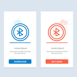 bluetooth ui user interface blue and red download vector image