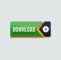 colorful download web button modern flat design vector image