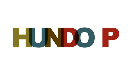 hundo p phrase overlap color no transparency vector image