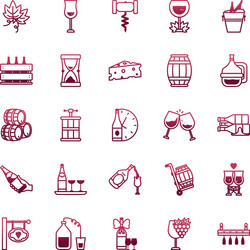 Isolated wine icon set design Royalty Free Vector Image