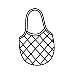 reusable string bag isolated on white background vector image