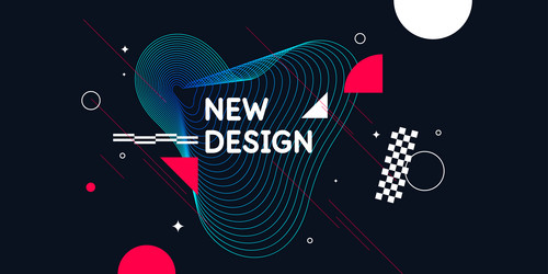 trendy abstract background composition forms vector image