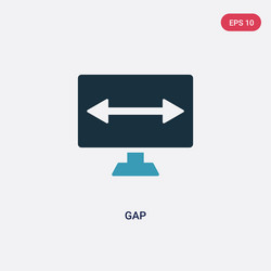 two color gap icon from user interface concept vector