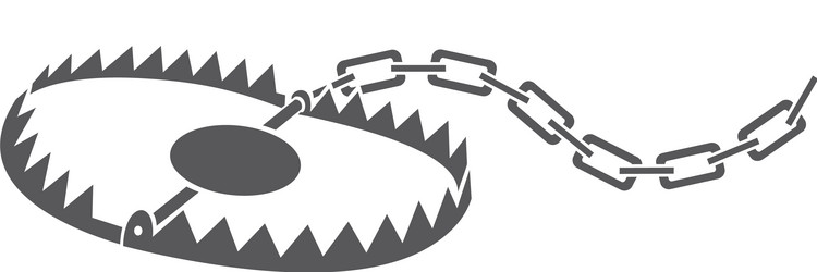 Steel trap isolated Royalty Free Vector Image - VectorStock