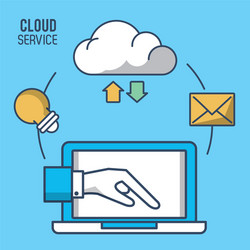 cloud computing service vector image