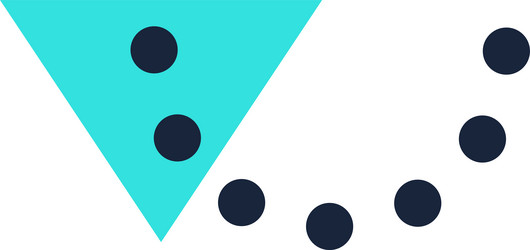 filtering process transforming two large circles vector image