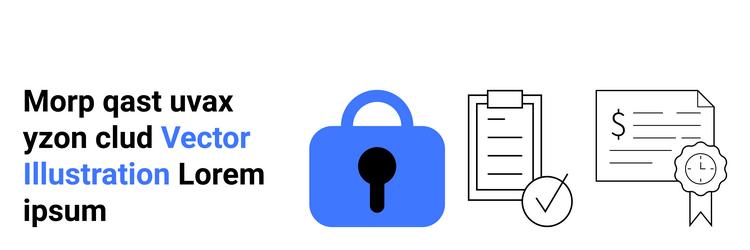 online security and certification with lock icon vector image