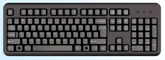 Black Computer Keyboard vector image