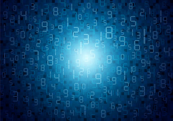 blue abstract digital numbers background design vector image