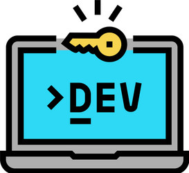 development computer software color icon vector image