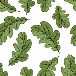 oak leaf seamless pattern for your design vector image