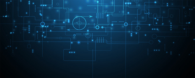 abstract futuristic circuit computer internet vector image