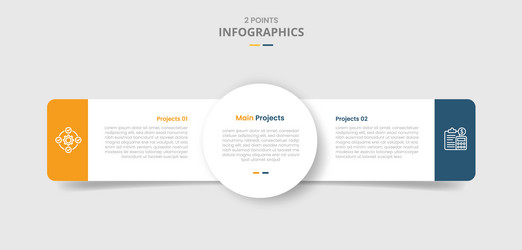 Comparison Chart Template - 2 Points vector image