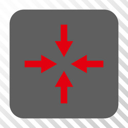 Compress arrows rounded square button vector