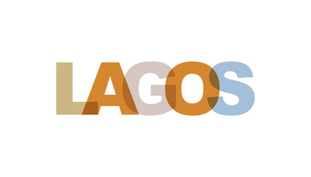 lagos phrase overlap color no transparency vector