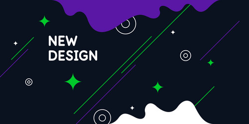 trendy abstract background composition forms vector image