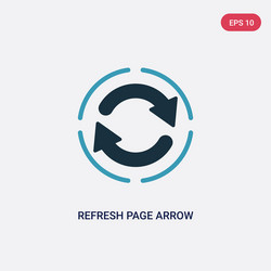 two color refresh page arrow button icon from vector image