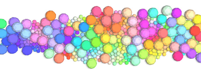 a gradient set of spheres consisting triangular vector image