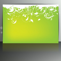 abstract card with floral background vector