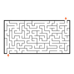 abstract rectangular maze game for kids puzzle vector image
