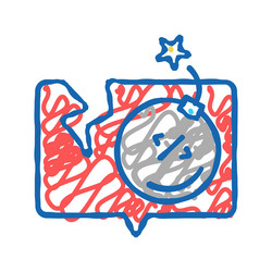 account or program hacking icon doodle vector image